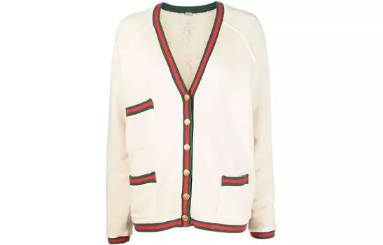 Кардиган женский Gucci, белый / красный