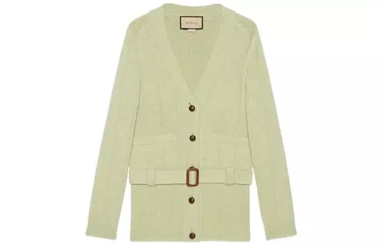Кардиган женский Gucci с ремешком, зеленый