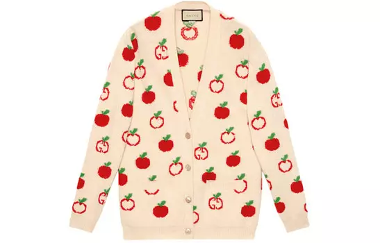 Кардиган женский Gucci с вышивкой, белый