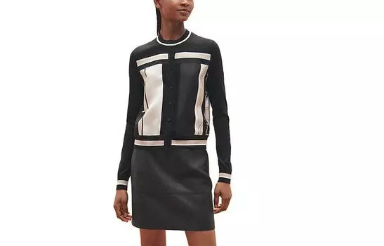 Кардиган женский Hermes, черный / белый