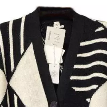 Кардиган женский Hermes длинный, черный / белый