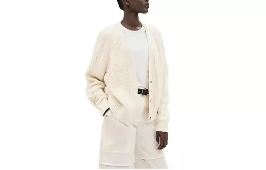 Кардиган женский Hermes с узором, белый