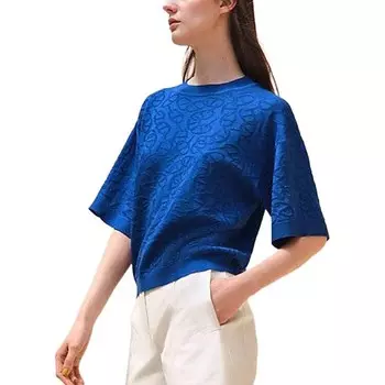 Кардиган женский Hermes с вышитым узором, синий