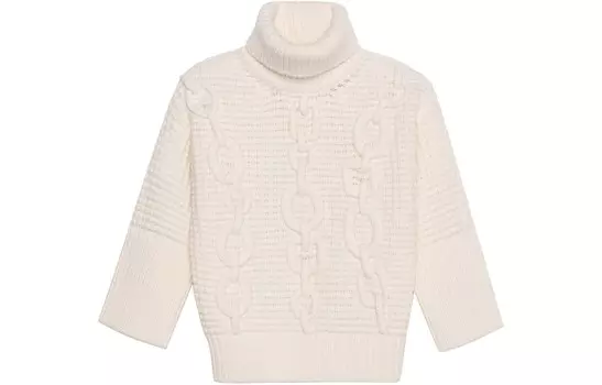 Кардиган женский Hermes с высоким воротником, белый