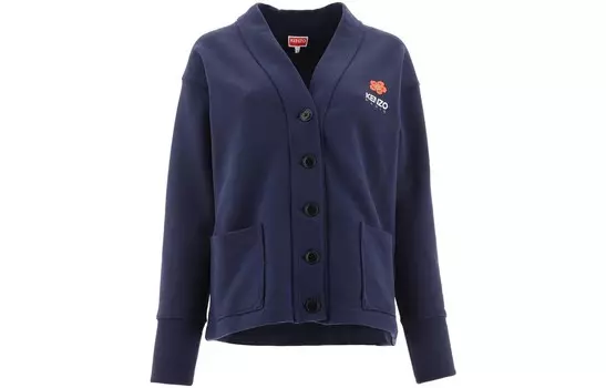 Кардиган женский Kenzo с вышивкой, синий