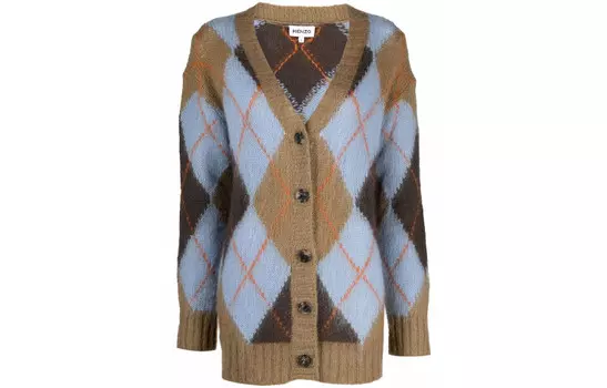 Кардиган женский Kenzo, синий / коричневый