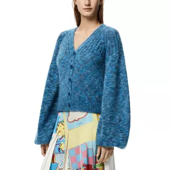 Кардиган женский Loewe с пышными рукавами, синий