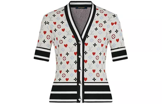 Кардиган женский Louis Vuitton, белый / черный