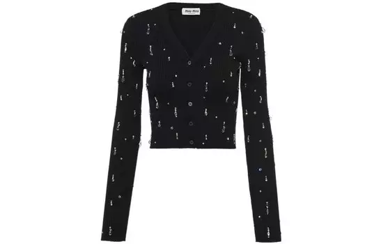 Кардиган женский Miu Miu, черный