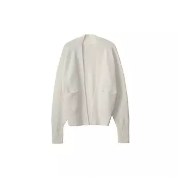 Кардиган женский Muji с V-образным вырезом, серый