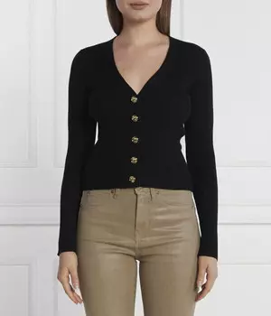 Кардиган женский Pinko короткий на пуговицах, черный