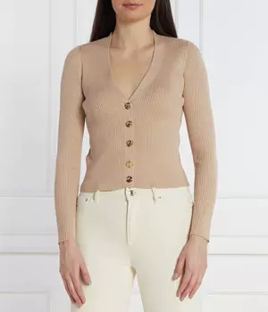 Кардиган женский Pinko шелковый, бежевый