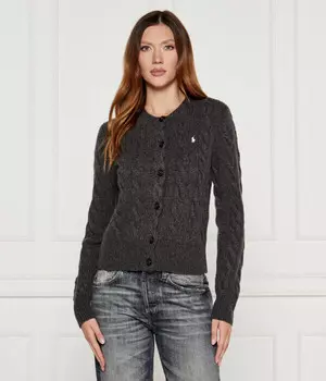 Кардиган женский Polo Ralph Lauren шерстяной на пуговицах, серый