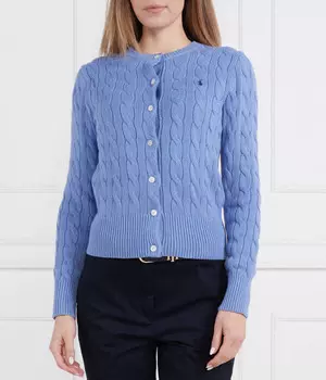Кардиган женский Polo Ralph Lauren вязаный на пуговицах, синий