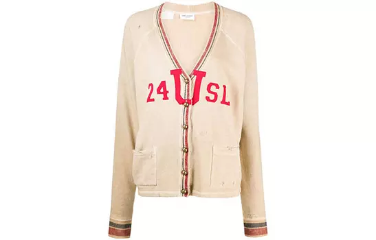 Кардиган женский Saint Laurent, светло-коричневый