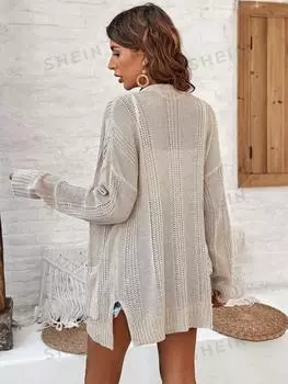 Кардиган женский Shein Lune с заниженными плечами, абрикосовый