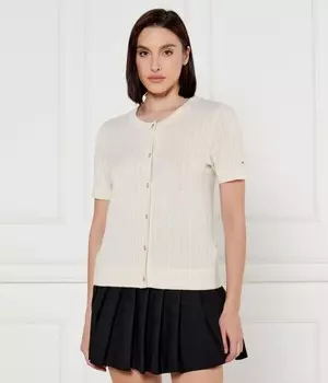 Кардиган женский Tommy Hilfiger с коротким рукавом, экрю