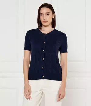 Кардиган женский Tommy Hilfiger шерстяной с коротким рукавом, синий