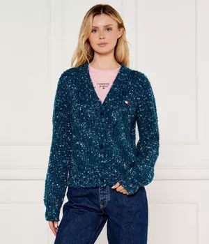 Кардиган женский Tommy Jeans вязаный на пуговицах, мультиколор