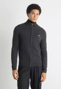 Кардиган ZIP CARDIGAN GANT, темно-серый