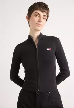 Кардиган ZIP HIGH NECK CARDIGAN Tommy Jeans, черный