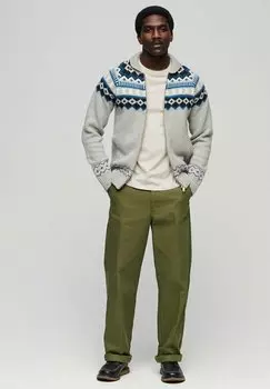Кардиган ZIP THROUGH Superdry, цвет grey marl multi