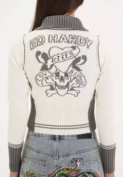 Кардиган ZIP UP Ed Hardy, белый