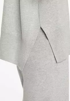 Кардиган ZIPPED KNIT HOODED OYSHO, светло-серый