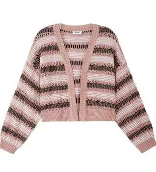 Кардиган Zoe Open Stitch в цвете Light Taupe Multi 525 America