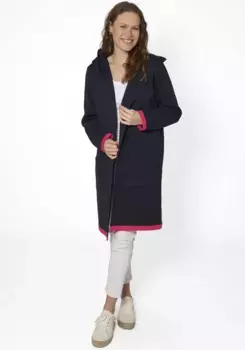 Кардиган Zwillingsherz с эффектной контрастной отделкой, цвет морской волны