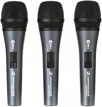 Кардиоидный динамический вокальный микрофон Sennheiser e835-S Handheld Dynamic Cardioid Microphone with Switch (3-Pack)