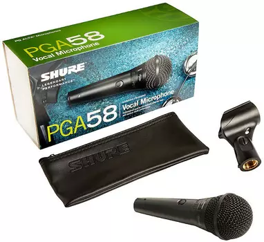 Кардиоидный динамический вокальный микрофон Shure PGA58-LC