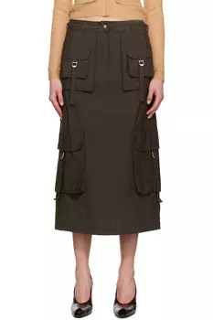 Карго-юбка макси Acne Studios, серый