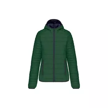 Kariban Легкая женская стеганая куртка с капюшоном, зеленый