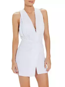 Карина в скрученном накидке без рукавов Vix By Paula Hermanny, белый
