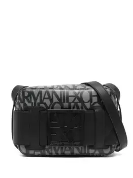 Каркасная сумка с логотипом Armani Exchange, черный
