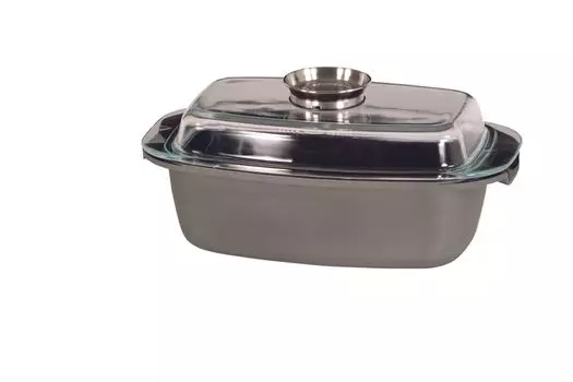 Karl Krger 22133P Универсальная жаровня "Потсдам" из литого алюминия со стеклянной крышкой, 6,0 литра