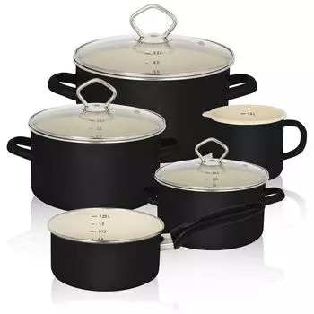 Karl Krger 89566TR Набор кастрюль Trieste, 5 предметов, черный Karl Krueger