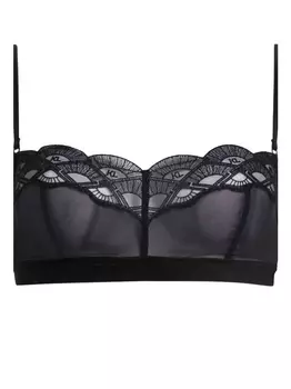 Karl Lagerfeld бюстгальтер-бралетт с вышитым логотипом, черный