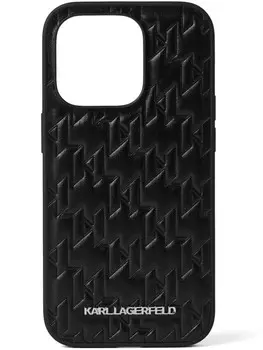 Karl Lagerfeld чехол для iPhone 14 с монограммой, черный