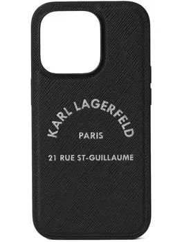 Karl Lagerfeld чехол Rue St-Guillaume для iPhone 14 Pro, черный