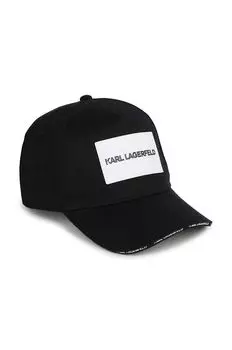 Karl Lagerfeld Детская хлопковая бейсболка, черный