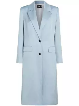 Karl Lagerfeld длинное пальто строгого кроя, синий
