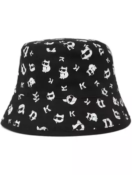 Karl Lagerfeld двусторонняя панама Ikonik Choupette, черный