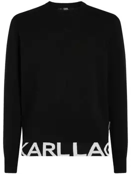 Karl Lagerfeld джемпер из органического хлопка, черный