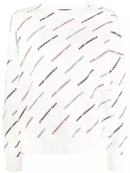 Karl Lagerfeld джемпер с логотипом, белый