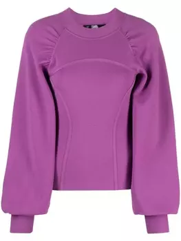 Karl Lagerfeld джемпер с объемными рукавами, фиолетовый