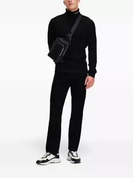 Karl Lagerfeld джемпер с вышитым логотипом, черный