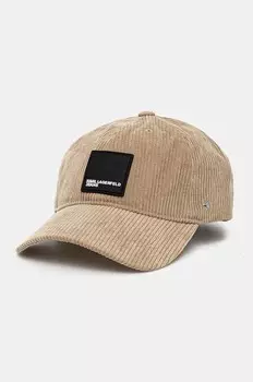 Karl Lagerfeld Джинсовая кепка с вельветовым козырьком Karl Lagerfeld Jeans, бежевый