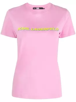Karl Lagerfeld футболка Future с логотипом, розовый